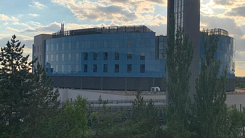 A panoramic view of the Royal Papworth Hospital.
