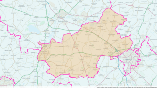 Map of St Neots and Mid Cambridgeshire