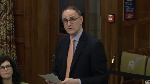 Ian Sollom speaking in Westminster Hall