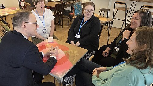 Ian Sollom MP visiting the Money Advice St Neots Team (MAST) at the Citizen Hub in St Neots