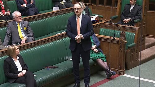 Ian Sollom speaking in the House of Commons